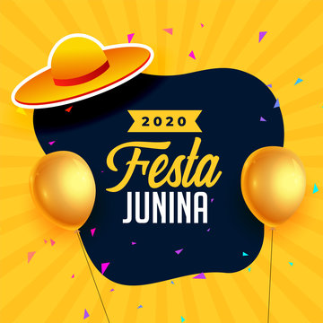festa junina festival background with balloons decoration