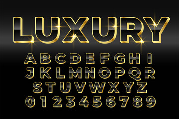 premium luxury golden 3d style text effect design
