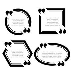 bold lines quote frames set of four