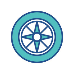 Obraz premium car tires icon design, flat style trendy collection
