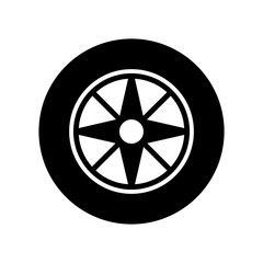 car tires icon design, flat style trendy collection