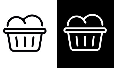 laundry icons vector design  black and white 