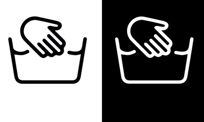  laundry icons vector design  black and white 