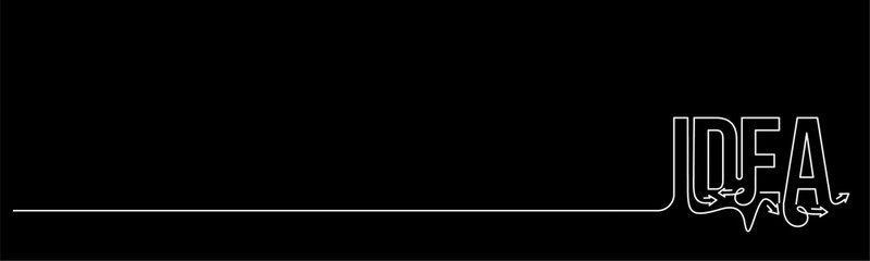 Idea Calligraphic line art Text banner poster vector illustration Design.