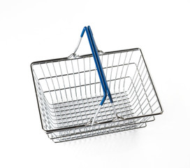 Shopping basket or shopping cart isolated on a white background..