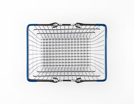 Shopping basket or shopping cart isolated on a white background..
