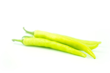 Green banana peppers (Prik-Yoek in Thailand)