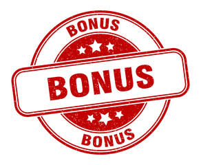 bonus stamp. bonus round grunge sign. label