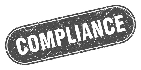 compliance sign. compliance grunge black stamp. Label