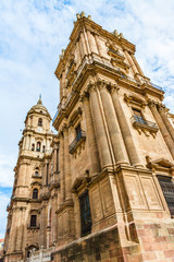 Fototapeta na wymiar Tower of the Cathedral of Malaga in Spain
