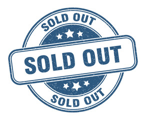 sold out stamp. sold out round grunge sign. label
