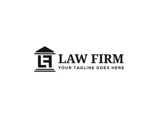 letter LF for law firm logo vector design
