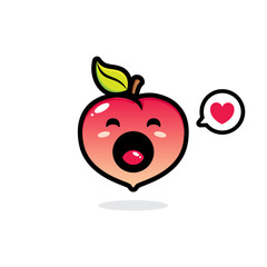 cute peach vector design