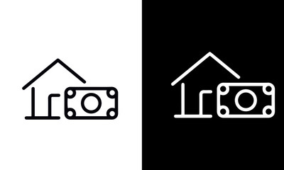 Mortgage Icons vector design black and white 