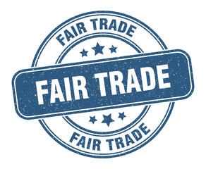 fair trade stamp. fair trade label. round grunge sign