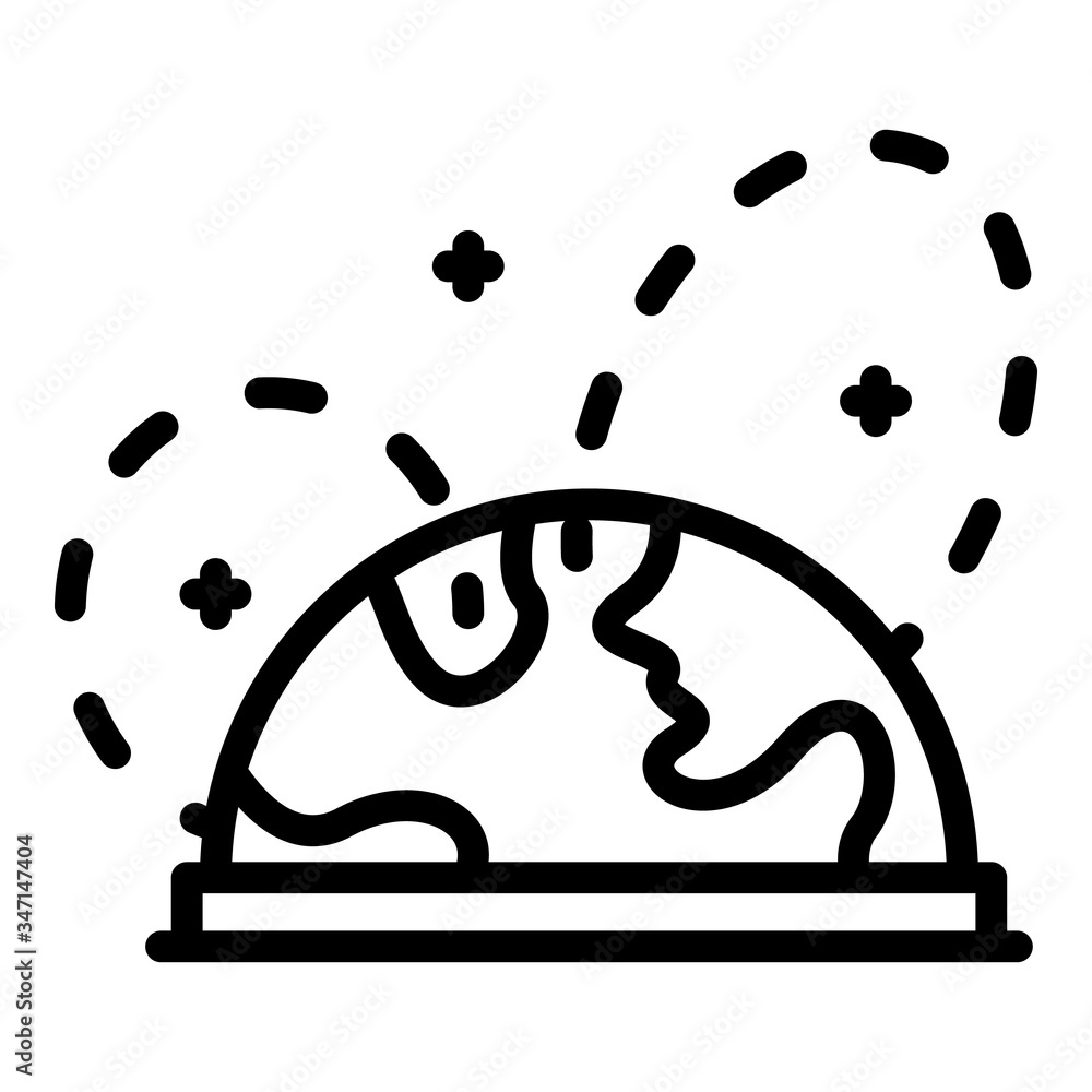 Poster globe and air routes icon. outline globe and air routes vector icon for web design isolated on white