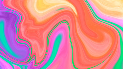 Obraz premium Liquid effect abstract colorful background. Marble effect trendy background.