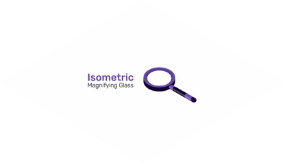 isometric magnifying glass 