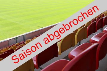 Symbolbild für eine abgesagte bzw. beendete Saison im Profifussball
