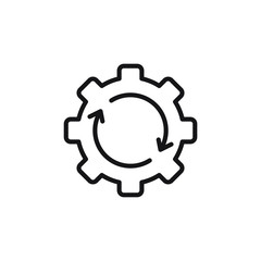 Processing icon gear vector
