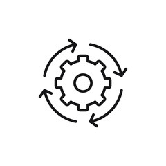 Processing icon gear vector