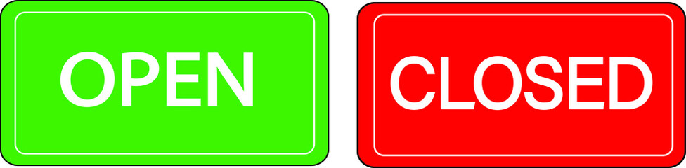 
open and closed store signs