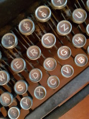 Tastatur Buchstaben Tasten einer alten Schreibmaschine 