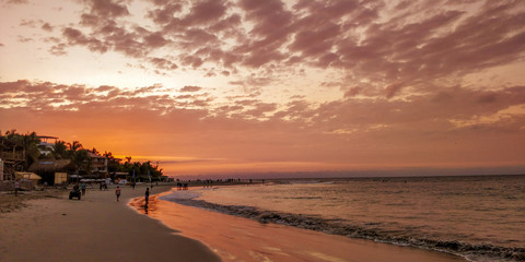 Beach of Mancora during Sunset