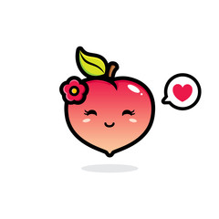 cute peach vector design