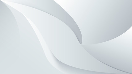 Abstract white background with smooth lines. 3d Vector illustration