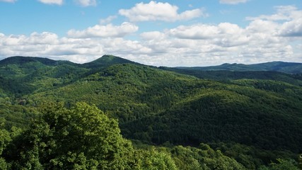 Naklejka premium view of the Siebengebirge in Königswinter near Bonn.