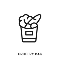 grocery bag icon vector. grocery bag icon vector symbol illustration. Modern simple vector icon for your design. grocery bag icon vector	