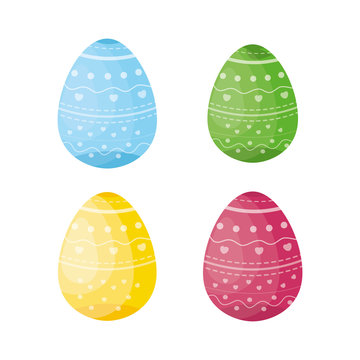 Modern vector iilustration of easter banner template on colourful background. For sale, greeting cards, posters and promotions with eggs and rabbits