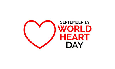 Vector illustration on the theme of World Heart day observed each year on September 29th worldwide.