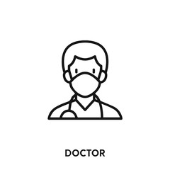 doctor icon vector. doctor sign symbol