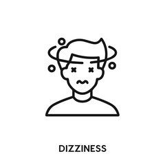 dizziness icon vector. dizziness sign symbol