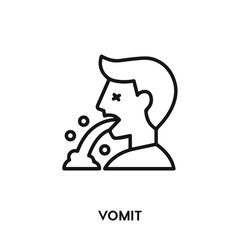 vomit icon vector. vomit sign symbol