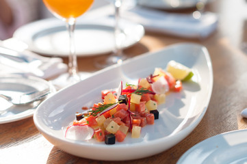 Smoked Salmon Tartare with Fruits