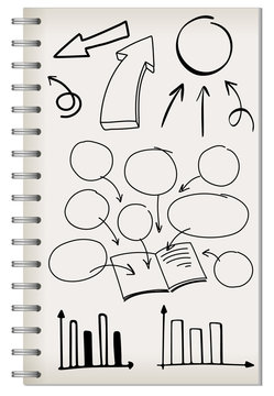 Speech bubble on notebook page