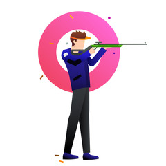 Vector illustration of shooting sport rifle. Sports concept