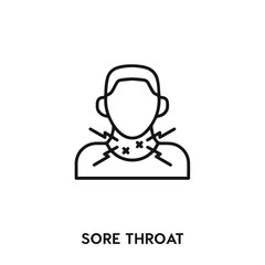 Obraz premium sore throat icon vector. sore throat sign symbol