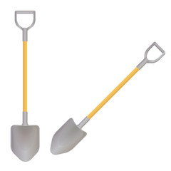 Shovel isolated on white background. Vector illustration of garden tools.