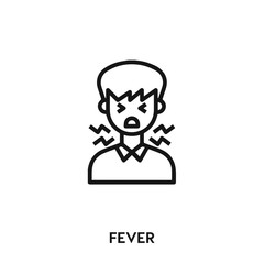 fever icon vector. fever sign symbol