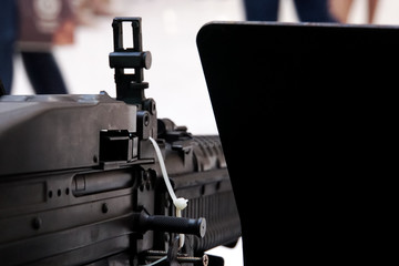 Gun front line of sight selective focus