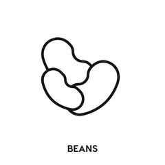 beans icon vector. beans sign symbol