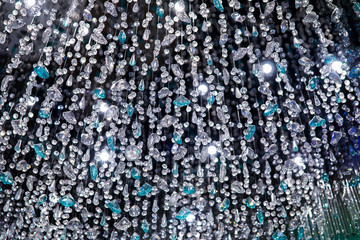 Abstract crystal chandelier - Glamour background