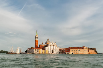 Fototapeta na wymiar View on San Giorgio Maggiore island in venetian lagoon, Venice, Italy