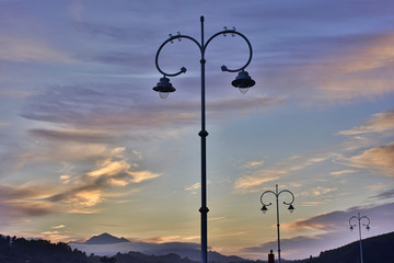 sunset views over the calm bay