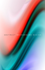 Abstract background - fluid color gradient waves, with dynamic motion line effect. Vector Illustration For Wallpaper, Banner, Background, Card, Book Illustration, landing page