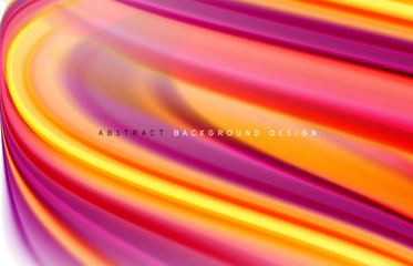 Abstract background - fluid color gradient waves, with dynamic motion line effect. Vector Illustration For Wallpaper, Banner, Background, Card, Book Illustration, landing page